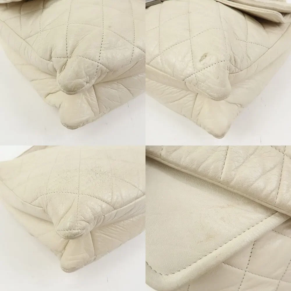 Chanel Matelasse CC Logo Double Flap Lambskin Beige